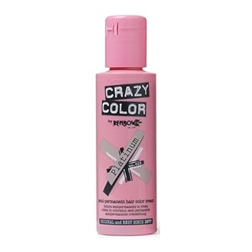 Crazy Color Semi Permanent Hair Colour, Platinum 28, 10 g