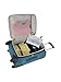 SwissGear Maggiore Softside Expandable Luggage with Spinner Wheels, Teal, Checked-Medium 24-Inch