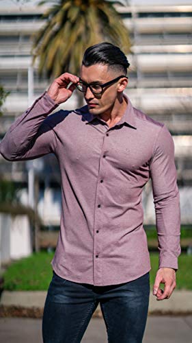YoungLA Men's Slim FIt Dress Shirts 