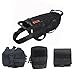 OneTigris Tactical Dog Molle Vest Harness Training Dog Vest with Detachable Pouches (Black, X-Large)