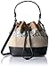 Nine West Adali Bucket Bag, Dark Camel/Black White/Natural/Black