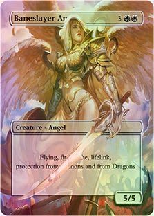 Baneslayer Angel - Casual Play Only - Customs Altered Art Foil