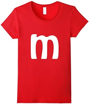 Womens M Letter Brilliant Last Minute Halloween Costume T-shirt Small Red