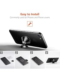TORRAS Soporte magnético para coche, rotación de 360°, para salpicadero, teléfono móvil, soporte compatible con iPhone XS XS Max XR X 8 7 Samsung Galaxy Note 9 S9 S9+ Plus S8 y más