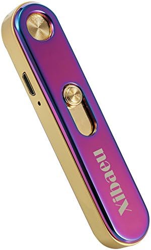 Xibaeu Lighter USB Rechargeable Lightweight Slim Elegant Design Windproof Coil Easy for Carry No Gas Flameless Cigarette Lighter Fashionable Gift Colorful