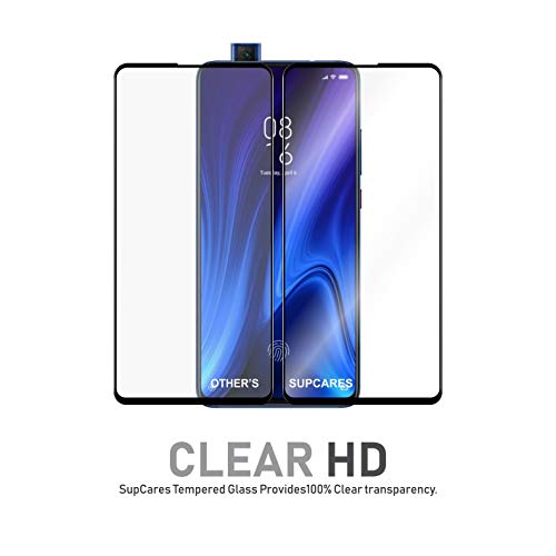 SupCares Premium Edge to Edge Tempered Glass Screen Guard with Easy Installation Kit for Mi Redmi K20 Pro, Mi Redmi K20