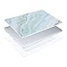 MOSISO Compatible with MacBook Air 13 inch Case (Models: A1369 & A1466, Older Version 2010-2017 Release), Plastic Pattern Hard Shell Case & Keyboard Cover & Screen Protector, White Green Marble