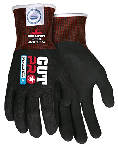 MCR Safety Gloves 90750XL Cut Pro 15 Gauge Dyneema Diamond Work Glove, Cut Prot…