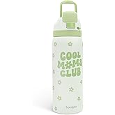 Mom Insulated Stainless Steel Water Bottle with Straw for Sports and Travel, Cool Moms Club, 32oz, Gifts for Women Mother's Day Birthday Christmas