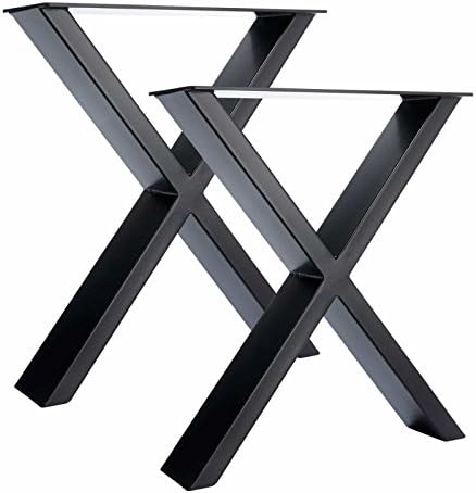 The 'X' Design - 2 x Steel Table/Desk / Bench Pedestals