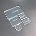 WYSE 5PCS Clear Acrylic Stamp Blocks Set，Acrylic Block for Craft Stamping Card Making Tools