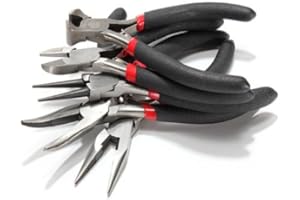 eoocvt Tooth Needle Round Nose Pliers Tool Kit for Jewelry Making Tools 5pcs / 1 Set