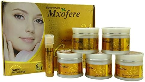 Mxofere Golden Dust Natural Care Skin 24 Carat Gold Facial Kit 280 Grams / 9.8 Oz