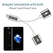 2-in-1 Lightning Splitter Adapter for iPhone X/8/8 Plus/7/7 Plus. Double lightning ports for dual Lightning Headphone Audio & Charge Adapter. Compatible IOS 10 or Later.