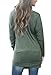 Muhadrs Women's Fashion Long Sleeve Round Neck Solid Loose Tops Green XL