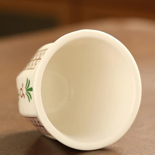 HOOPZOZA Coffee Cup Ceramic Mug Espresso Cup 180mL (Red)