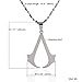 HUAN XUN Men's Stainless Steel Assassins Creed Cosplay Desmond Miles Necklace, 18.9