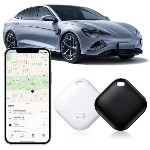 2 Pack GPS Tracker for Vehicle, Hidden Vehicle Tracker, No Subscription and Monthly Fees and SIM Card Required, Tracker with Sound, Works with Find My, Suitable for Children, Pets, Vehicles (iOS only)