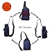 Qcute Canvas Sling Bag, Outdoor Sports Casual Chest Bags Satchel Shoulder Backpack for Men Women (Sapphire)