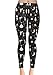 CowCow Black White Cats on Black Pattern for Your Design Leggings, Black-L