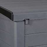 Duramax Cedargrain StoreAway 1200L Plastic Garden Storage Shed Grey view 24