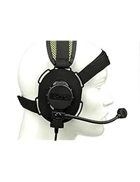Bowman Evo III auriculares militares con TCI Tactical PTT Z029, auriculares tácticos, auriculares anti-ruido, auriculares al aire libre, walkie talkie,caza, auriculares anti-interferencias (negro)