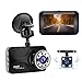 Dual Dash cam 1080P Full HD Front and Rear Camera for Cars, Driving Recorder with IR Sensor,170 Degree Wide Angle, 3 inch LCD Screen G-Sensor, WDR, Night Vision, Loop Recording WDR, Motion Detection