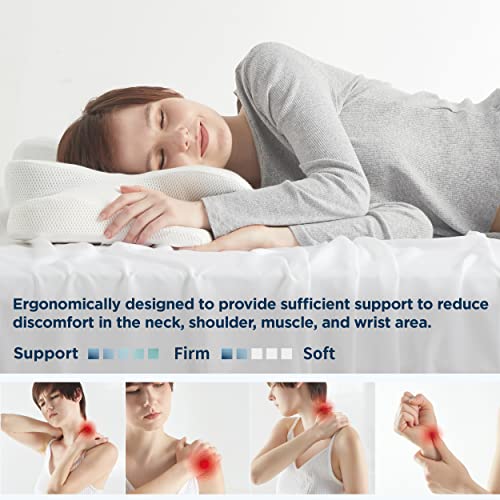 Bedsure Cervical Pillow for Neck Pain Relief Contour Memory Foam Pillows for Neck and Shoulder