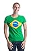 BRAZIL NATIONAL FLAG Ladies' T-shirt / Bandeira do Brasil, Brazilian-Green,Ladies-Medium