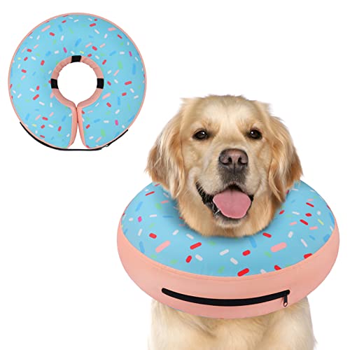 Photo 1 of Supet Inflatable Dog Cone Collar Alternative After Surgery, Doggie Neck Donut Collar Recovery E Collar, Soft Dog Cone for Small Medium Large Dogs