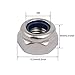 M8 x 1.25mm Nylon Insert Hex Lock Nuts, Stainless Steel Lock Nut Assortment Kit for Hardware Accessories Stainless Steel Finish Hex 100PCS