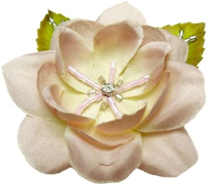 Cuteque International 6-Piece Pack Rhinestone Embellished Colorful Garden Roses with Leaves, Mauve