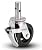Albion 14MR08201SSSC 8" Diameter Rubber on Iron Core Wheel Scaffolding Swivel Stem Caster with Total Lock Brake, Roller Bearing, 3-7/8" Stem Length, 600 lb. Capacity