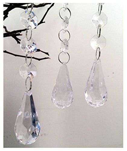 Hot 30PCS Acrylic Crystal Beads Garland Chandelier Hanging Wedding Party Celebration Decor (style 8)