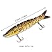 CampFENSE Fishing Lure Bait, 8-Segment, 3D Eyes, Extra-Large, Tackle 6# High Carbon Steel Anchor Hook 4 Color Options 5.23Inch / 0.67Oz (D)