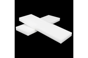 2 Pack Polyethylene Tapping Block – Professional Grade Solid Plastic Blocks for Precision DIY Projects, Heavy-Duty Home Improvement Block, Rectangular (12 x 4 x 0.8 inch), by KUKLIPJIM, White