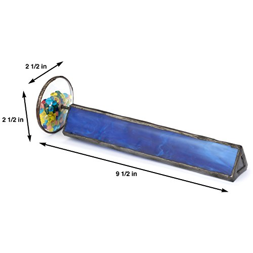 J Devlin Kal 103 Tumble Wheel Kaleidoscope Blue with Glass Chips