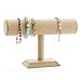 New Wayzon Linen Bracelet Organizer T-Bar Jewelry Display Bangle Tower Watch Holder Orgnaizer