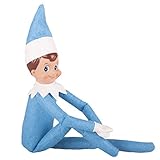 Dazhang Fu 2019 Christmas Birthday Novelty Elf Plush Dolls On The Toys Shelf (Blue Boy)