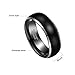 Frank S.Burton Black Rings for Men Women 6mm 8mm Tungsten Men's Wedding Band Flat Dome Engagement Promise Rings Comfort Fit Size 4-15