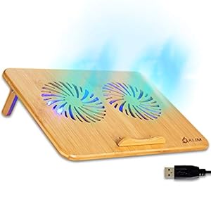 KLIM-Bamboo-Laptop-cooling-pad-Adjustable-speed-Cooling-stand-with-fans-and-bamboo-structure-for-laptops-between-10-and-156-Extra-USB-port KLIM Bamboo - Laptop cooling pad - Adjustable speed - Cooling stand with fans and bamboo structure, for laptops between…
