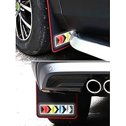 2 Pcs Car Mud Flaps Reflective Soft Rubber Splash