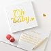 Calculs Oh Baby Guest Book Baby Shower Guest Sign-in Book Guest Registry Guestbook - White Cover with Gold Foil, 8.5 inches, 60 Blank Pages