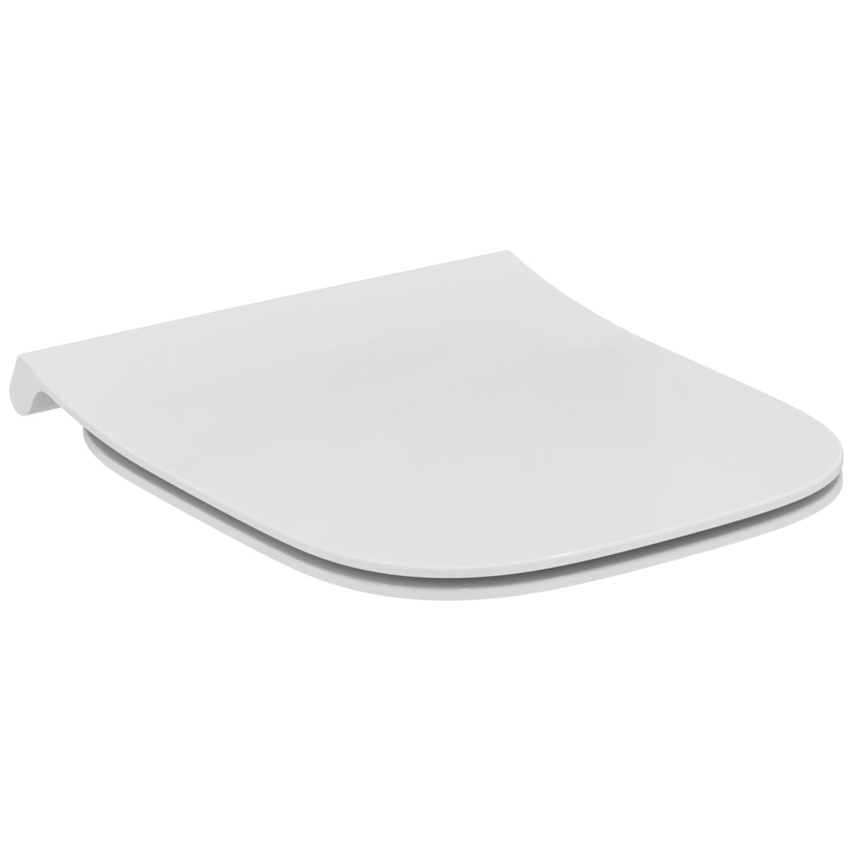 Ideal Standard i.Life S Toilet seat and Cover, Angular Shape, Durable Toilet seat with Quick-Release Function for Easy Cleaning, Scratch-Resistant duroplast – White (360x410x50 mm)