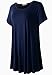 LARACE Plus Size Tops for Women Short Sleeve Shirts Casual Summer Clothes Round Neck Tunics for Leggings (2X, Navy Blue)