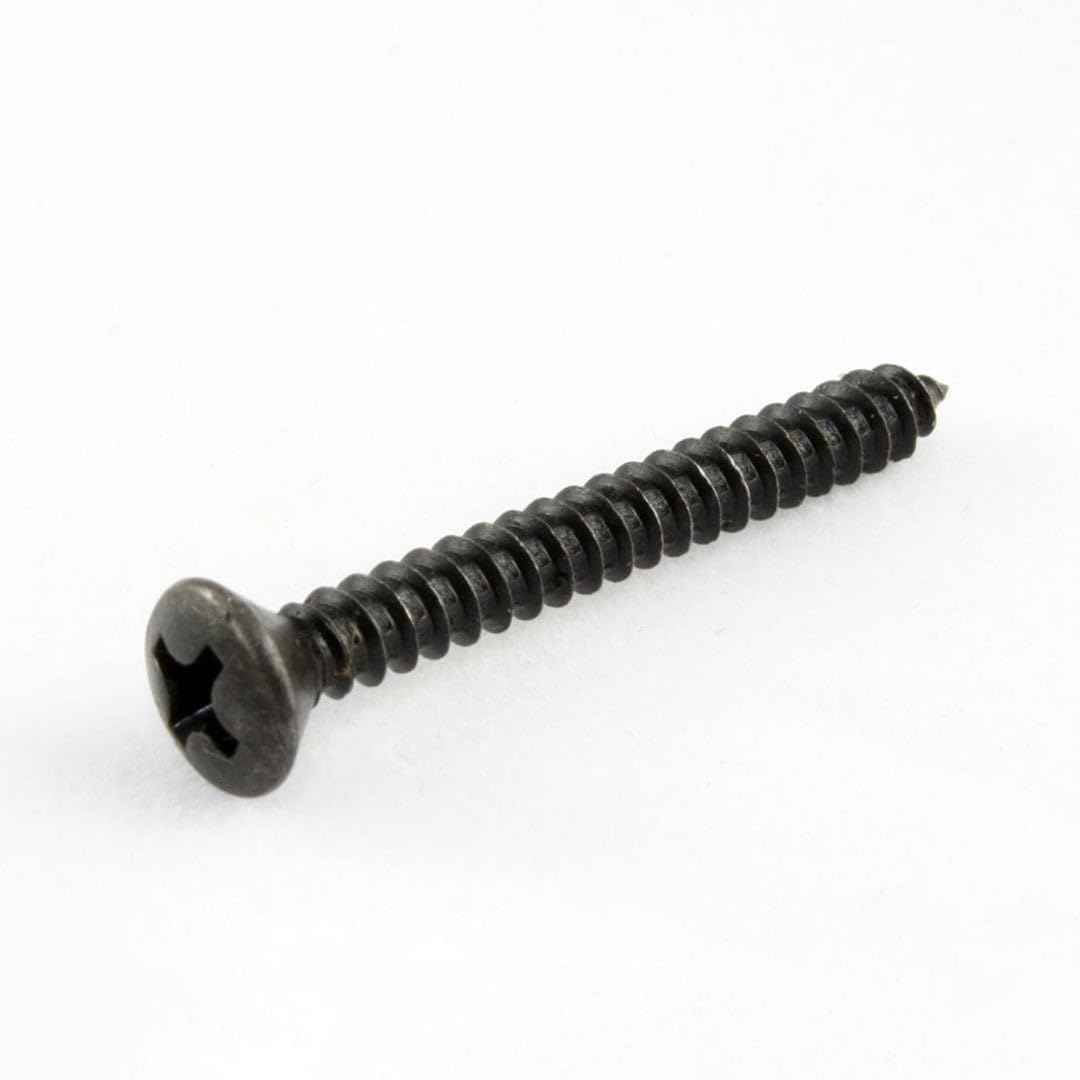 Allparts GS 0003-003 Screw Strap Button Replacement and Small Parts for Electric Guitar Black Pack of 4