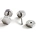 2pcs Hexagon Screw Stud Earrings for Men Women, Stainless Steel Cheater Fake Ear Plugs Illusion Tunnel