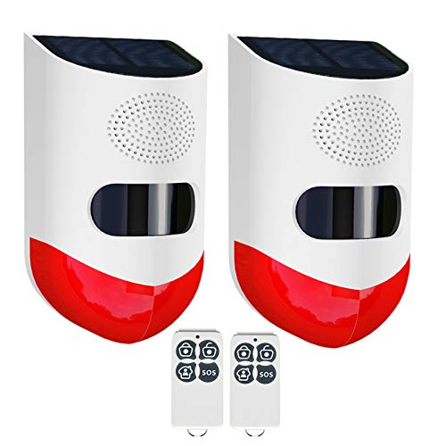 Solar Strobe Light with Remote Controller Motion Sensor Detector Solar