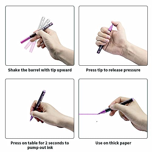 Double Line Markers Outline Pens, Aen Art Squiggles Shimmer Outline