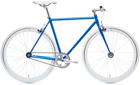blue fixie bike